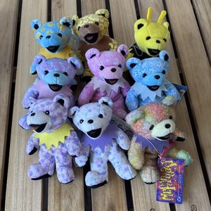 Grateful Dead Bear Plush Set of 9 Collectible Fun Unique Colors - Picture 1 of 4