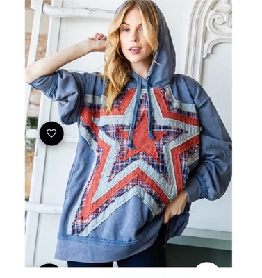 Sudadera Oli & Hali con Capucha Estrella Parcheada Pequeña Foto 1 de 4