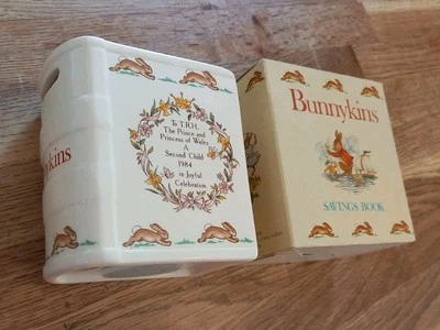 Royal Doulton Ceramic Bunnykins Savings Book - Birth of Prince Harry 1984 Boxed - Image 1 of 4