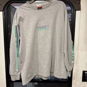Vintage REDSAND Gray Long Sleeve T Shirt Made USA Size Large Y2K - Picture 1 of 16