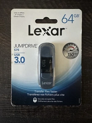 Unidad Flash USB 3.0 Lexar JumpDrive S75 64 GB - Transferencia rápida de archivos Foto 1 de 2