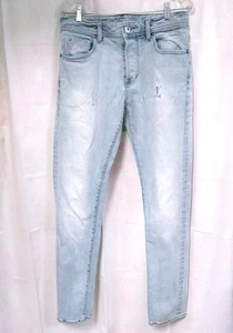 James Perse Standard JEANS ~ 5 Pocket VERY LT WASH Distressed BUTTONFLY size 30 - Picture 1 of 4