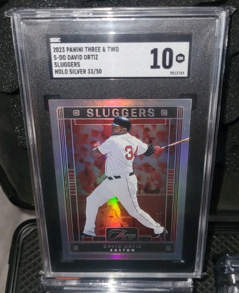 Panini Three And Two David Ortiz Sluggers 2023/50 Boston Red Sox SGC10 Foto 1 de 1