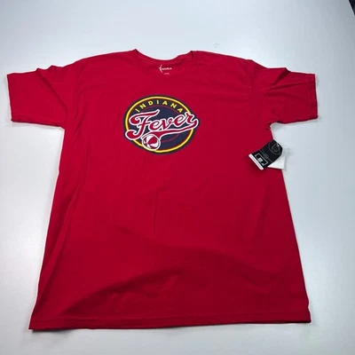 NEW Indiana Fever Shirt Adult Large Red Crew Neck Cotton Logo Casual WNBA - Image 1 of 4