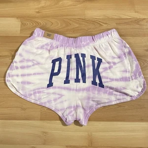 Victoria's Secret PINK Varsity Shorts Batik lila Gr. XL neu mit Etikett - Bild 1 von 4