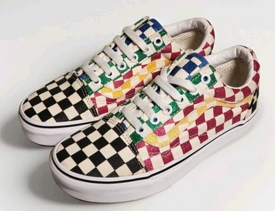 Vans Old Skool Cuadros Para Mujer Talla 6.5 Multicolor Brillo Zapatos Tenis Foto 1 de 4