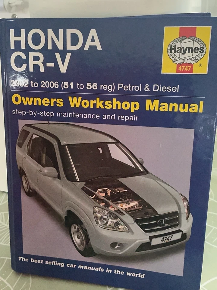 Honda CR-V, 2002 to 2006, Petrol and Diesel Haynes Workshop Manual Hardback Book - Image 1 of 1