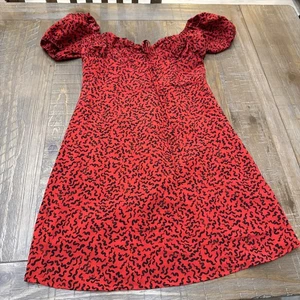 Realisation Par The Venus Red Squiggle Dress Size Small Women’s - Bild 1 von 8