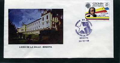  LA SALLE.--ORDER EDUCATION IN COLOMBIA CENT. F.D.C. ''DE LA SALLE''  1986 - Image 1 of 2