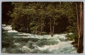 Postkarte: Happy Isles, Merced River, Yosemite, Denison News Co., veröffentlicht 1938 - Bild 1 von 2