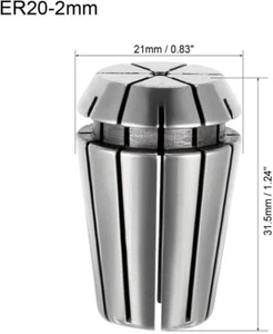 1× ER20-2mm Clamping Spring Collets ER20 Collet Chuck,For CNC Milling Lathe Tool - Imagen 1 de 3