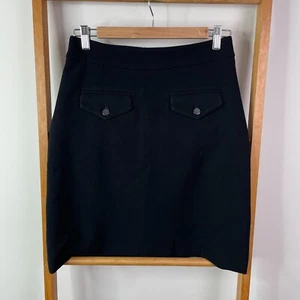 Jacqui-E Pencil Skirt Womens 6 Black Knee Length Lined Pockets Stretch Career - Picture 1 of 10