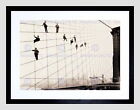 85723 NEW YORK PAINTER BROOKLYN BRIDGE SUSPENDER CABLE Wall Print Poster UK