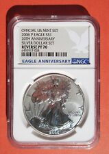 2006-P Eagle 20th Anniversary "REVERSE PROOF" $1 Silver Eagle NGC PR 70