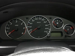 For Nissan Almera N16 I 00-03 Polished Aluminium Dial Surrounds Speedo Rings x4 - Imagen 1 de 5