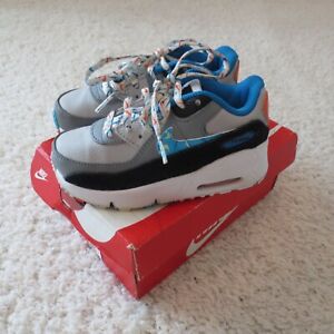 Nike Air Max Shoes 9C Sneakers 90 LTR TD Grey Fog Boys Toddler Baby DM7596-001