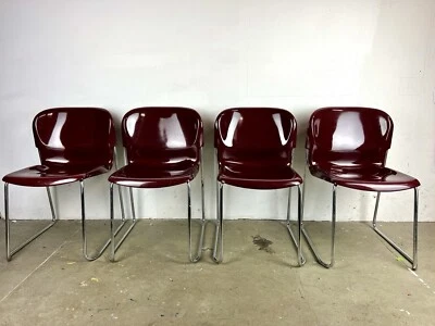 Gerd Lange Dsm400k Nova Chairs for Atelier International - Maroon  - Image 1 of 4