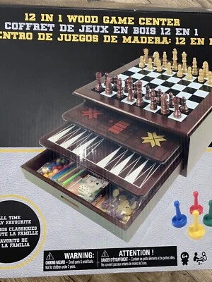 12-in-1 Wooden Game Centre Family Favourite Spin Master New In Box.  - Image 1 of 4