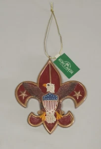 Kurt Adler Boy Scouts of America Águila Flor de Lis Adorno de Navidad 4.25" NUEVO - Imagen 1 de 3