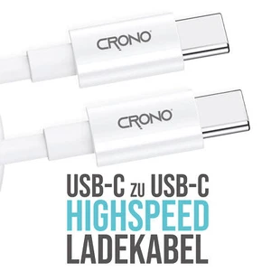 CRONO Câble USB C vers USB C PD 100 W 2m Câble de Charge Rapide pour Apple Samsung - Photo 1/3