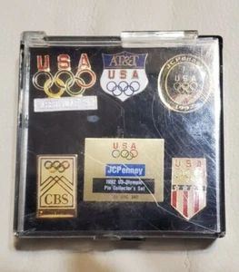 1992 JCPenney US Olympic Pin Collector's Set w/Box New USA. Bonus AT&T Pin - Picture 1 of 2
