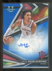 2022-23 Bowman U Best JALEN HOOD-SCHIFINO #BOA-JHS Blue Auto/150 Indiana - Imagen 1 de 2