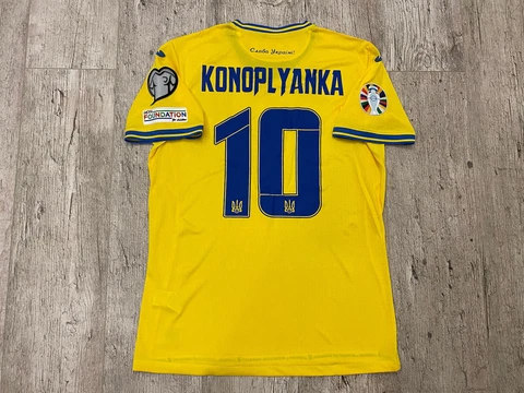 Ukraine National Team Match Issue vs England FOOTBALL SHIRT Joma #10 Konoplyanka Cover