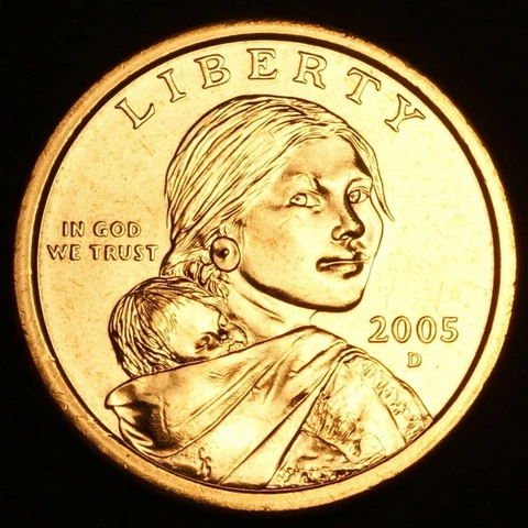 2005 D Sacagawea Dollar US Mint Coin in "Brilliant Uncirculated" Condition! Cover