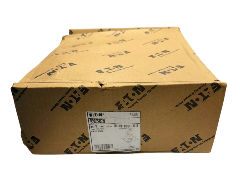 (Box of 5) Eaton B280SQZN Zinc Plated Channel Post Base for B22 Series