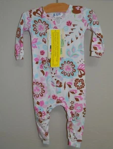 At Home One Piece Cotton Floral Baby Girl Bodysuit Romper Jumpsuit, Size 12M - Picture 1 of 2