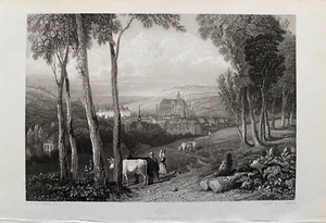 1834 Antique Print; Eu, Seine-Maritime, France after Stanfield - Picture 1 of 2