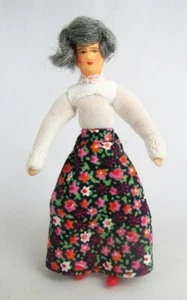 Vintage Germany Erna Meyer Dollhouse Mother Mom Salt/Pepper Hair 5" Doll - Picture 1 of 8