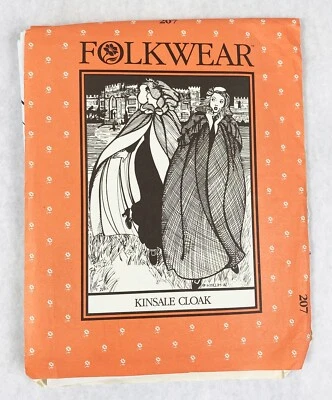 Folkwear #207 Kinsale Cloak Sewing Pattern Irish Folk Cloak Unisex All Size - Image 1 of 3