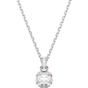 Colgante Birthstone Swarovski 5651704 talla cuadrada blanco baño rodio - Bild 1 von 2