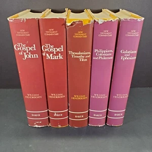 William Hendriksen New Testament Commentary- Lot Of 5 Volumes - Baker Books HCDJ - Picture 1 of 14