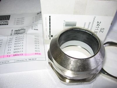 Buje de glándula de latón niquelado Rittal empuñadura alivio de tensión / cable de 35-48 mm Foto 1 de 4