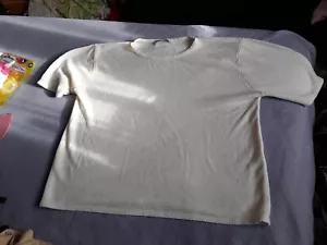 Cream Short Sleeved Jumper - Picture 1 of 2