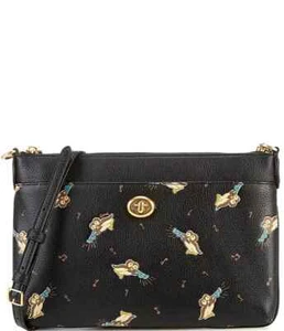 NWT Coach Musical Owl Pebbled Lthr Polly Crossbody black multi C6587 - Picture 1 of 5