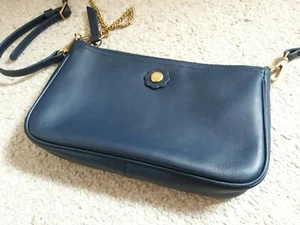 Stylish quality leather medium bag, classic, lovely deep blue, orig price110£. - Picture 1 of 7