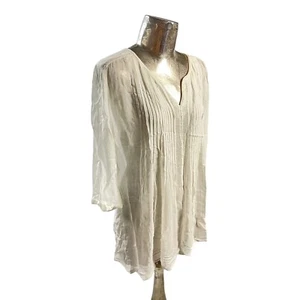 POMODORO Top White TunicNEW Medium 14 Thin with beads EU42 Womens RRP £51 - Picture 1 of 12