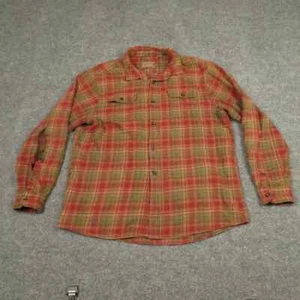 Orvis Flannel Mens Extra Large Shacket Outdoor Camping Hiking Pockets Button Up - Picture 1 of 18