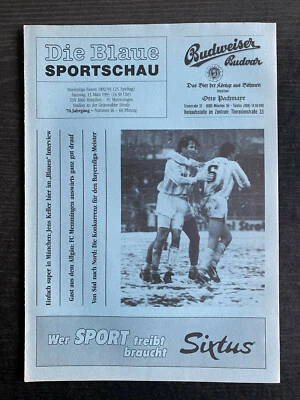 Bayernliga 92/93 1860 München - FC Memmingen, 13.03.1993 - Die Blaue - Bild 1 von 3