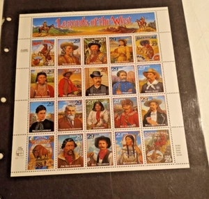 1993 UNITED STATES POSTAL SERVICE "LEGENDS.OF.THE.WEST 29 CENT STAMPS - Picture 1 of 7