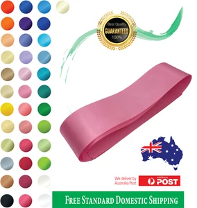 Satin Ribbon Craft Gift Scrapebooking Trim, Decorate Wedding Car 50mm 7m Flat Pk - Picture 1 of 42