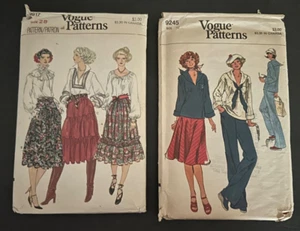 2 Vogue Patterns Sewing 9245 9917 Size 12  and size 28(waist) Vintage - Picture 1 of 2