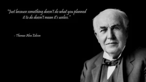 FOTO PÓSTER BRILLANTE CITA DE THOMAS EDISON FOTO inspiradora motivación 1299 - Imagen 1 de 1