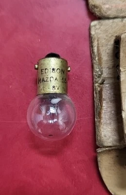Una (1) bombillas originales Edison Mazda para tablero automático 55, 8V nuevo stock antiguo Foto 1 de 3