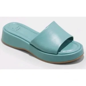 ¡NUEVO! Sandalias de plataforma de cuña Carlita de ancho ancho ancho - Un nuevo día, azules - Imagen 1 de 7