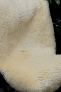 Natural Ivory Fur Sheep Skin Rug Luxury Throw Silky Warm Floor Carpet Mat 123 - Imagen 1 de 4
