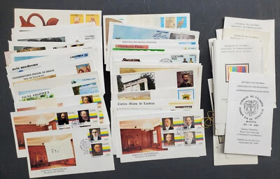 Lot of 54 Columbia Official Cachet Unaddressed FDCs, New Issue Publicity Folders - Image 1 of 4